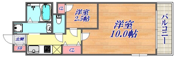 グルーブ三宮Ariaの物件間取画像